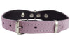 Genuine leather Designer Dog Collar 14.5"x1" with Studs, Daisy, and Rhinestone