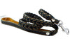 Genuine Leather Braided Dog Leash 4 Ft Long 3/4" Wide Black