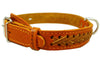 Genuine Leather Braided Dog Collar, 1" Wide. Fits 15"-20" Neck. Medium Breeds
