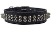 Thick Genuine Leather Spiked Dog Collar 2" wide Sized to Fit 18"-22" Neck Corso, Rottweiler, Pitbull