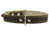 Real Leather Dog Collar 11"-15" Neck Size, 3/4" Wide, Medium Breeds