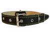 Genuine Leather Dog Collar 14"-21" Neck Size, 1.25" Wide, Amstaff, Pitt Bull