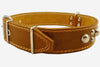 Genuine 1.6" Wide Leather Studded Dog Collar Tan Fits 19"-24" Neck Large Breeds Cane Corso, Bulldog