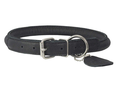 Genuine Leather Rolled Dog Collar Neck: 13