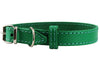 Genuine Leather Dog Collar for Smallest Dogs and Puppies 3 Sizes Green