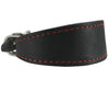 Black Real Leather Tapered Dog Collar 1,5" Wide, Fits 8.5"-10.5" Neck, Small, Dachshund
