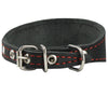 Black Real Leather Tapered Dog Collar 1,5" Wide, Fits 8.5"-10.5" Neck, Small, Dachshund