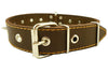 Dogs My Love Real Leather Brown Spiked Dog Collar Spikes 1.5" Wide Fits 17"-21.5" Neck Large Breeds