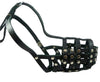Secure Leather Mesh Basket Dog Muzzle #12 Black - Doberman, Collie (Circumf 11.5", Snout Length 5")