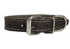 Real Leather Studded Dog Collar 15"x5/8" Brown Fits 10.5"-13.5" Neck