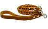 Genuine Leather Braided Dog Leash 4 Ft Long 3/4" Wide Brown