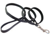 4' Genuine Leather Classic Dog Leash Black 5/8" Wide for Medium and Large Dogs