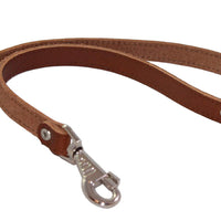 Genuine Leather Double Dog Leash - Two Dog Coupler (Brown, Large (16"L x 7/8"W))