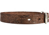 Genuine Tooled Leather Dog Collar Hunting Pattern Brown 3 Sizes