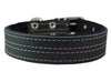 Genuine Leather Dog Collar, Padded Black 1.5" Wide. Fits 18"-22" Neck Size Cane Corso Rottweiler