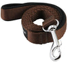 Dogs My Love 4ft Long Neoprene Padded Handle Nylon Leash 4 Sizes Brown
