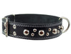 Genuine 1.75" Wide Thick Leather Studded Dog Collar. Fits 21.5"-26" Neck, XLarge Breeds Great Dane