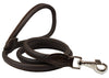 Dogs My Love 4ft Long Round Genuine Rolled Leather Dog Leash Brown