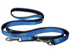 Dogs My Love 1" Wide 6 Way Euro Multi-functional Nylon Dog Leash, Adjustable Lead Blue 40"-70" Long