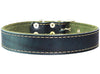 Thick Genuine Leather Dog Collar, Cotton Padded, 1.25" Wide.