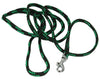 Dogs My Love 6ft Long Braided Rope Dog Leash Green with Black 6 Sizes