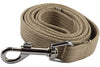 Dog Leash 4.5ft Long Cotton Web for Training, Beige 4 Sizes