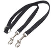 15" Nylon 2-way Double Dog Leash - Two Dog Coupler Black 3 Sizes