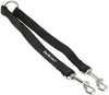 10" Long Nylon 2-Way Double Dog Leash - Two Dog Coupler Black 4 Sizes