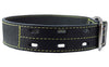Genuine Thick Leather Dog Collar 20"-27" Neck Size, 1.75" Wide, Black Mastiff, Great Dane