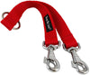 10" Long Nylon 2-way Double Dog Leash - Two Dog Coupler Red 4 Sizes