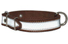 Genuine Leather Reflective Dog Collar 20" Long 1" Wide Red Fits 14"-17.5" Neck