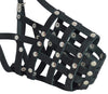 Secure Genuine Leather Mesh Dog Basket Muzzle - Doberman (Circumference 12", Snout Length 4.5")