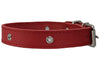 Genuine Leather Studded Dog Collar, Black, 1" Wide. Fits 13"-17.5" Neck Size