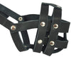 Real Leather Dog Basket Muzzle #0 Black - Spaniel, Poodle, Schnauzer (Circumf 8.5", Snout Length 2")