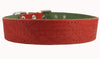 Genuine Leather Dog Collar, Padded, Red 1.75" Wide. Fits 23"-27" neck size Great Dane Mastiff