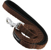 Dogs My Love 4ft Long Neoprene Padded Handle Nylon Leash 4 Sizes Brown
