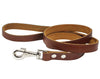 Dogs My Love Genuine Leather Classic Dog Leash 4 Ft Long 9 Sizes Brown