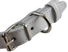 Genuine Leather Dog Collar White 4 Sizes