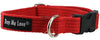 Cotton Web Adjustable Dog Collar 4 Sizes Red