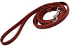 6' Genuine Leather Braided Dog Leash Red 3/8" Wide for Small Breeds