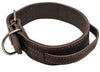 Dogs My Love Genuine Leather 25"x1.75" Wide Handle Collar Fits 18"-21" Neck Brown Large