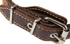 Genuine Leather Braided Dog Collar, Brown 1.25" Wide. Fits 16"-20.5" Neck.