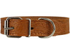 Genuine Tooled Leather Dog Collar Floral Pattern Tan 3 Sizes