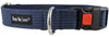 Cotton Web Adjustable Dog Collar with Locking Device 4 Sizes Blue