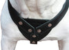Genuine Black Leather Dog Pulling Walking Harness XLarge 33"-37" Chest 1.5" Wide Straps, Padded