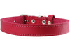 Genuine Leather Dog Collar Pink 4 Sizes