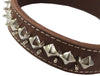 Genuine Leather Spiked Studded Dog Collar 1.5" Wide 18"-22" Neck Retriever, Doberman, Rottweiler