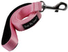 Dogs My Love 4ft Long Neoprene Padded Handle Nylon Leash 4 Sizes Pink