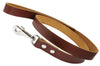 Dogs My Love Genuine Leather Classic Dog Leash 4 Ft Long 9 Sizes Brown