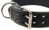 Genuine Leather Studded Dog Collar 2" Wide Black Fit 19"-22" Neck. Retriever, Doberman, Rottweiler